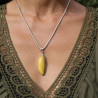 pendentif pierre naturelle jaune