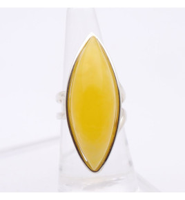 bague argent ambre
