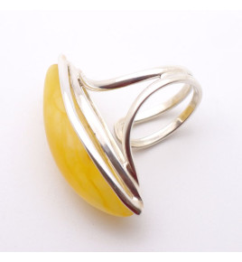 bague argent ambre femme