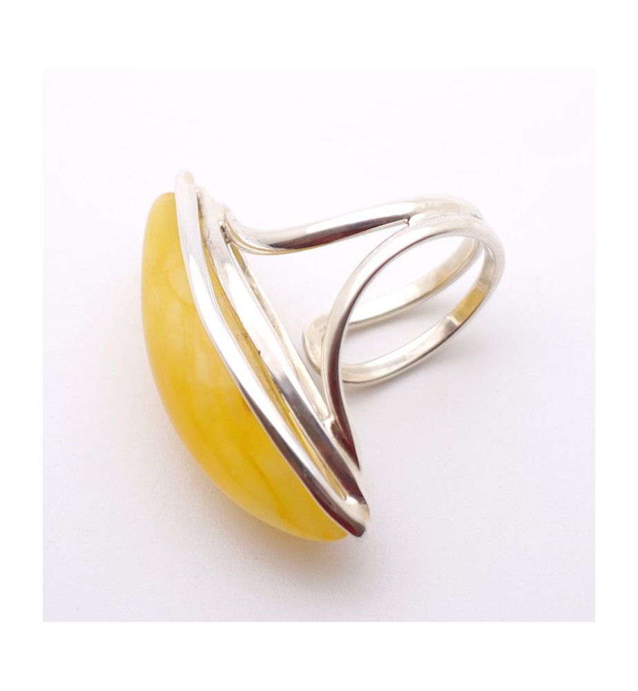 bague argent ambre femme