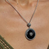 pendentif onyx marcassite argent