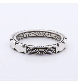 anneau argent mixte