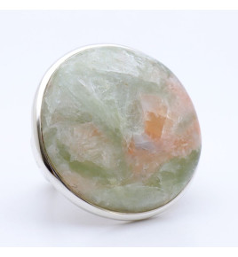 bague pierre verte argent