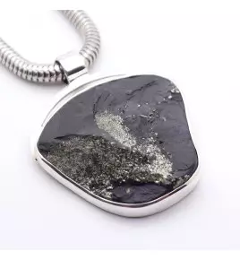 pendentif ardoise pyrite