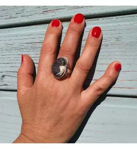 bague pyrite ardoise