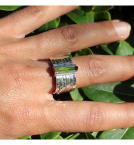 bague tourmaline verte