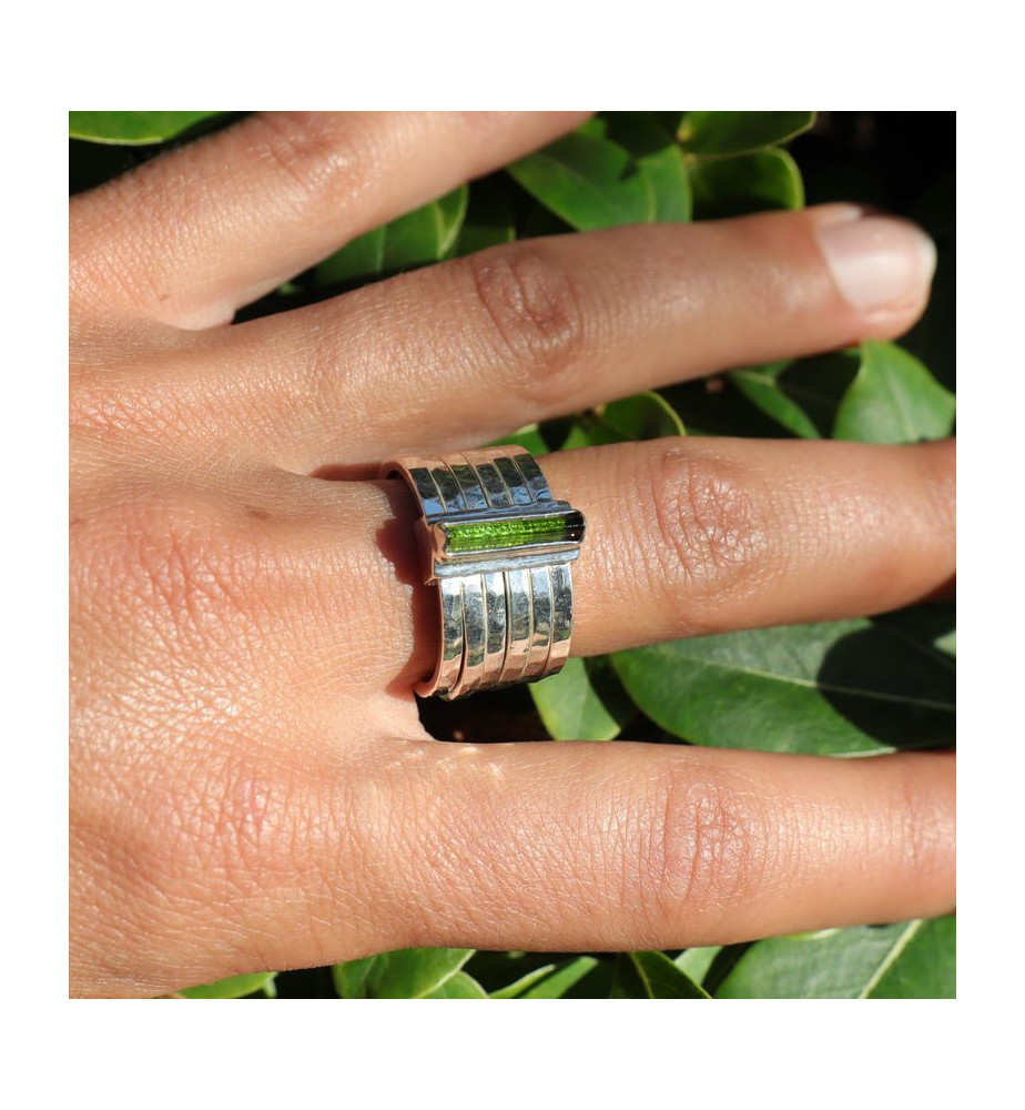 bague tourmaline verte
