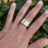 bague argent tourmaline verte