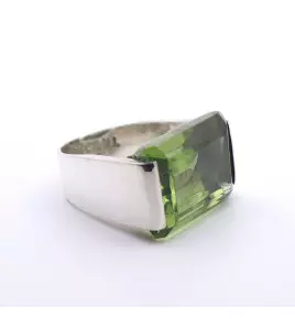 bague obsidienne argent