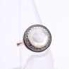 bague nacre blanche