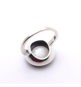 bague nacre argent
