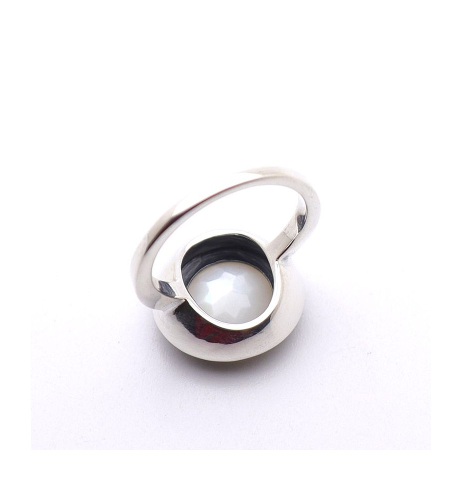 bague nacre argent