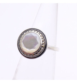 bague nacre argent