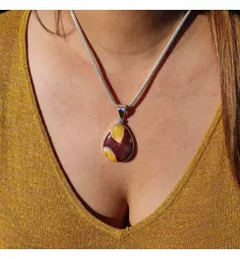 pendentif jaspe pierre semi precieuse