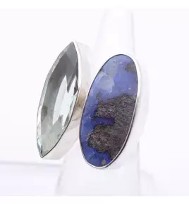 bague toi et moi moderne pierres naturelles