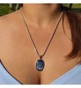 pendentif cyanite bleue