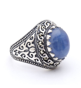 bague cyanite bleue