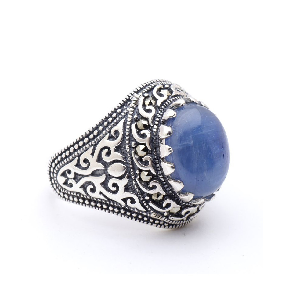 bague cyanite bleue