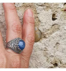 bague cyanite bleue