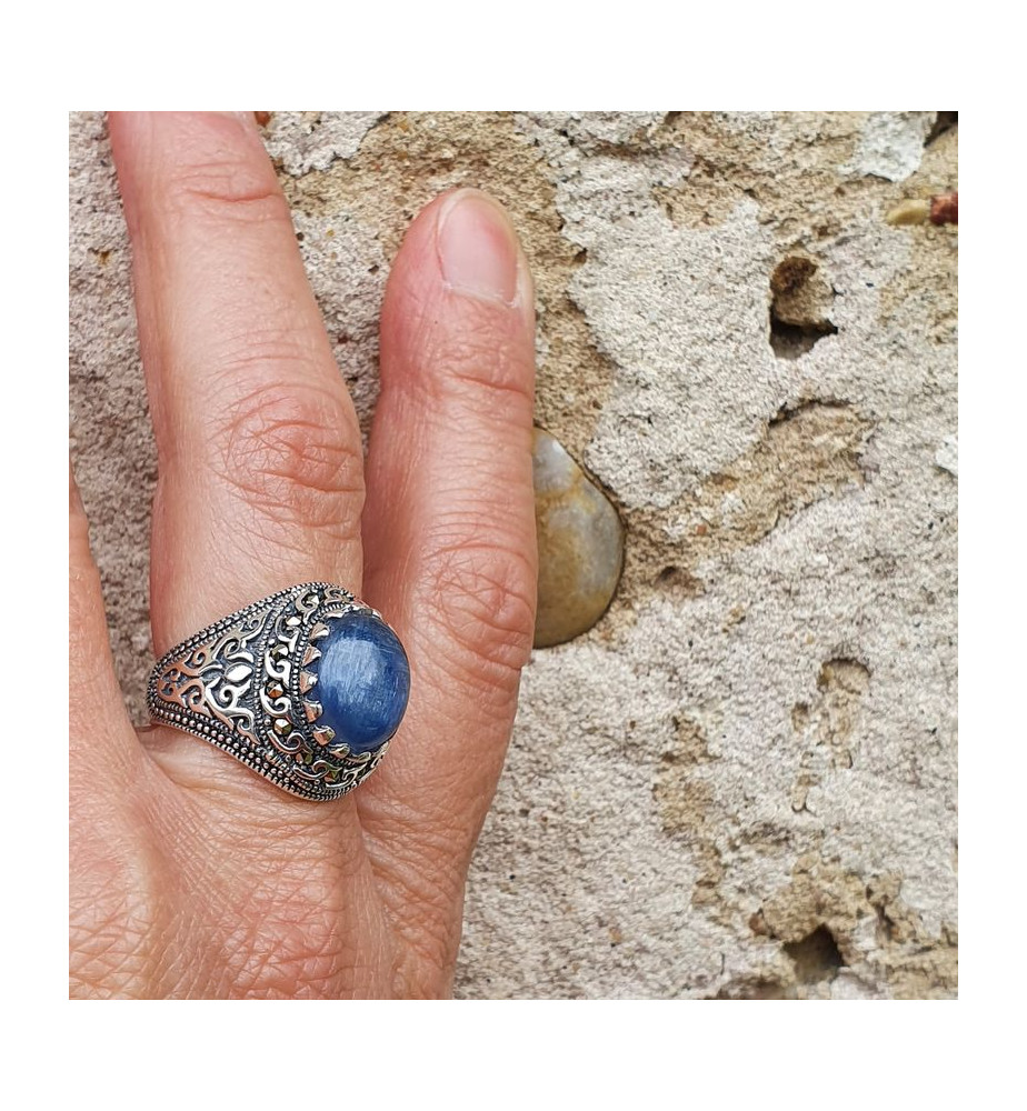 bague argent cyanite