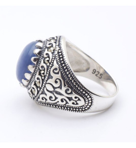 bague pierre bleue