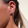 boucles d'oreilles puces marcassite