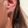 boucles d'oreilles puces argent