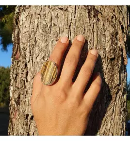 bague oeil de tigre pour femme