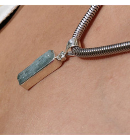 pendentif aigue marine pour homme