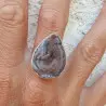 bague calcédoine bleue