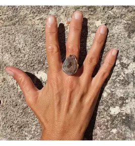 bague pierre précieuse calcédoine
