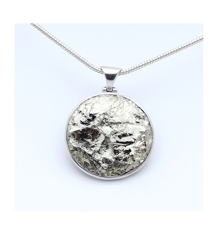 pendentif pyrite argent homme