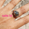 bague pyrite argent massif