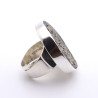 grosse bague argent pyrite pierre