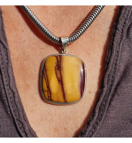 jaspe mokaite pendentif