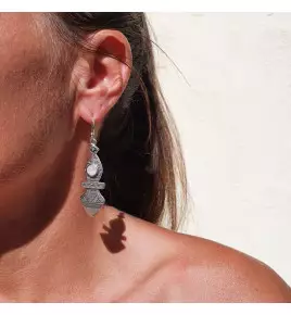 boucles d'oreilles pierres naturelles