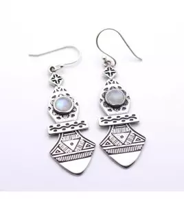 boucles d'oreilles pierres naturelles