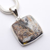 Pendentif carré en argent 925 et astrophyllite brute