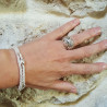 bracelet perles argent rondelles