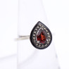 bague grenat et marcassite