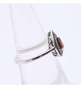 bague grenat argent