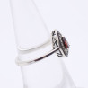 bague grenat argent