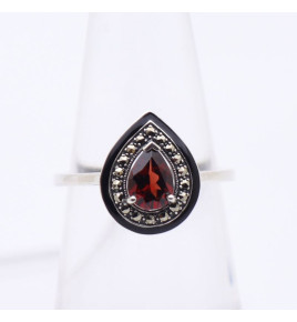 bague grenat rouge