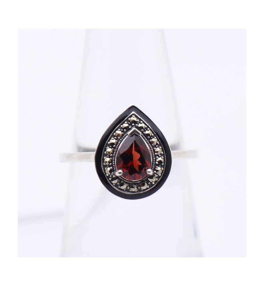 bague grenat rouge