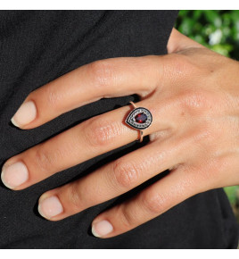 bague grenat femme