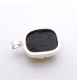pendentif ambre argent