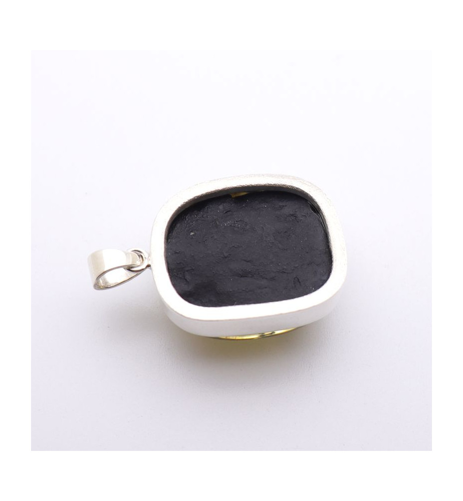 pendentif ambre argent