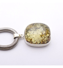 pendentif pierre jaune