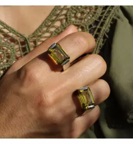 bague obsidienne homme