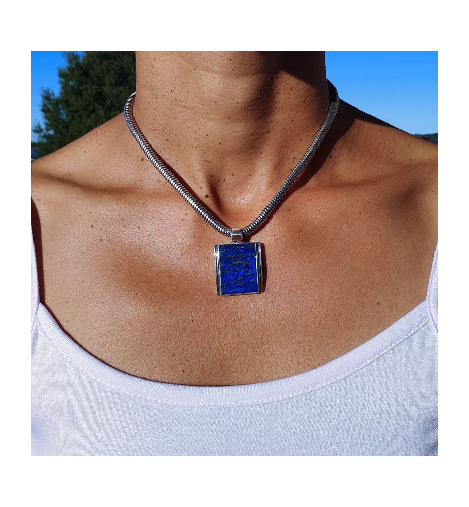 pendentif lapis lazuli argent